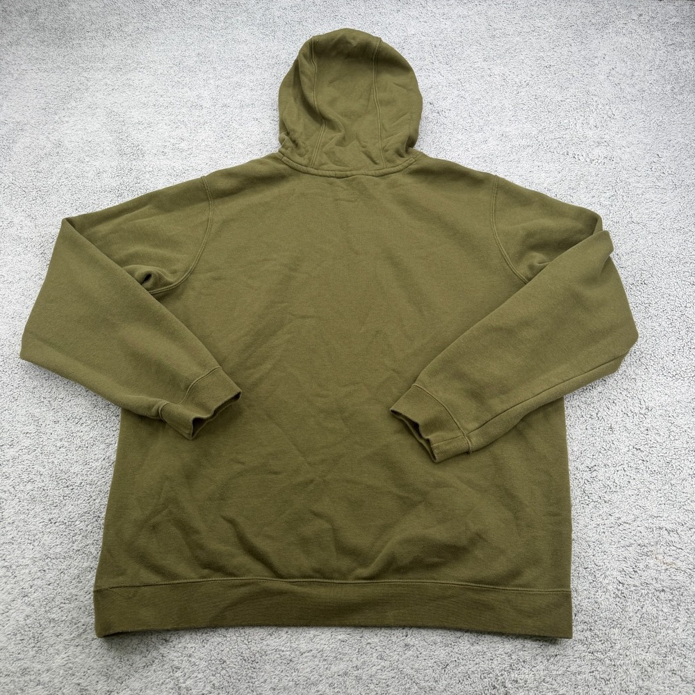 Nike Hoodie Mens Extra Large XL Olive Green Box Logo Center Swoosh Sweatshirt - Picture 10 of 14